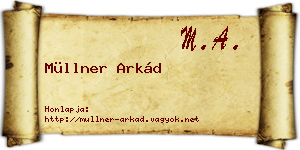 Müllner Arkád névjegykártya